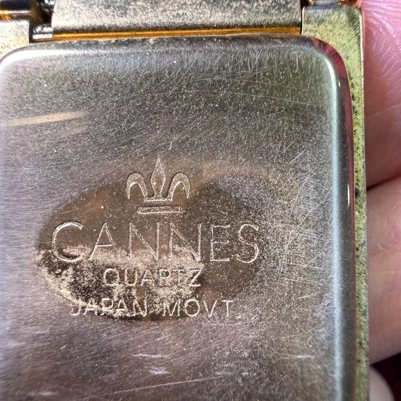 Gold Bullion Bar Novelty Watch Vintage Cannes Quartz New Battery Gold Tone - Picture 11 of 15